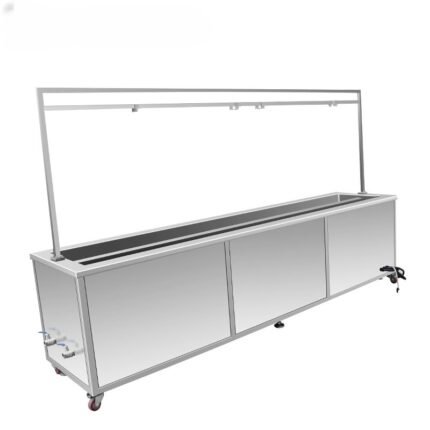 CR-2036T 2 Meter Ultrasonic Cleaner for Dirty Window Blind Curtain 160L Dual Tank Window Blinds Ultrasonic Cleaner